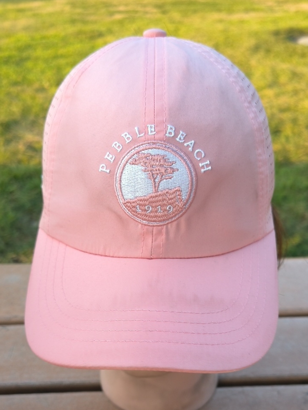Pebble Beach Embroidered Logo  Strap-on Golf Women Cap Hat Size 53